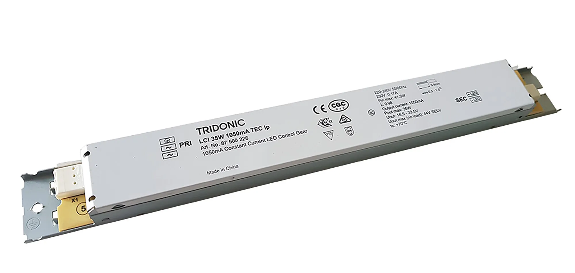 LCI 35W 1050mA TEC lp TALEXX Constant Current LED Driver 87500226  Tridonic LCI
